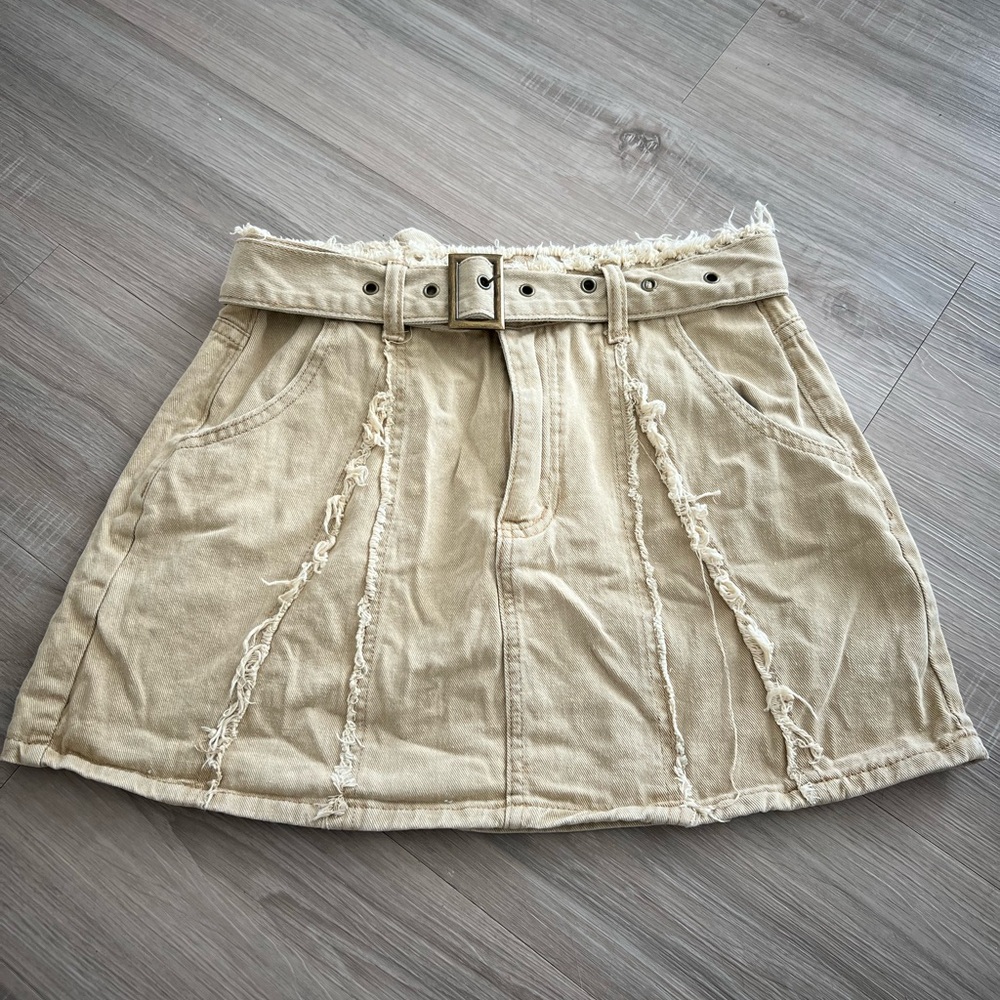 Tan Khaki mini skirt NEVER WORN